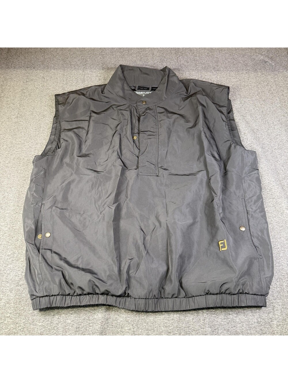FootJoy DryJoys Vest Mens XL Gray Golf Windbreaker Sleeveless Pullover